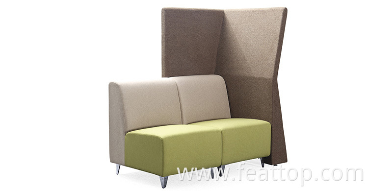 New Design Restaurant Fabric Sound Proof Private Booth Seating Sofa